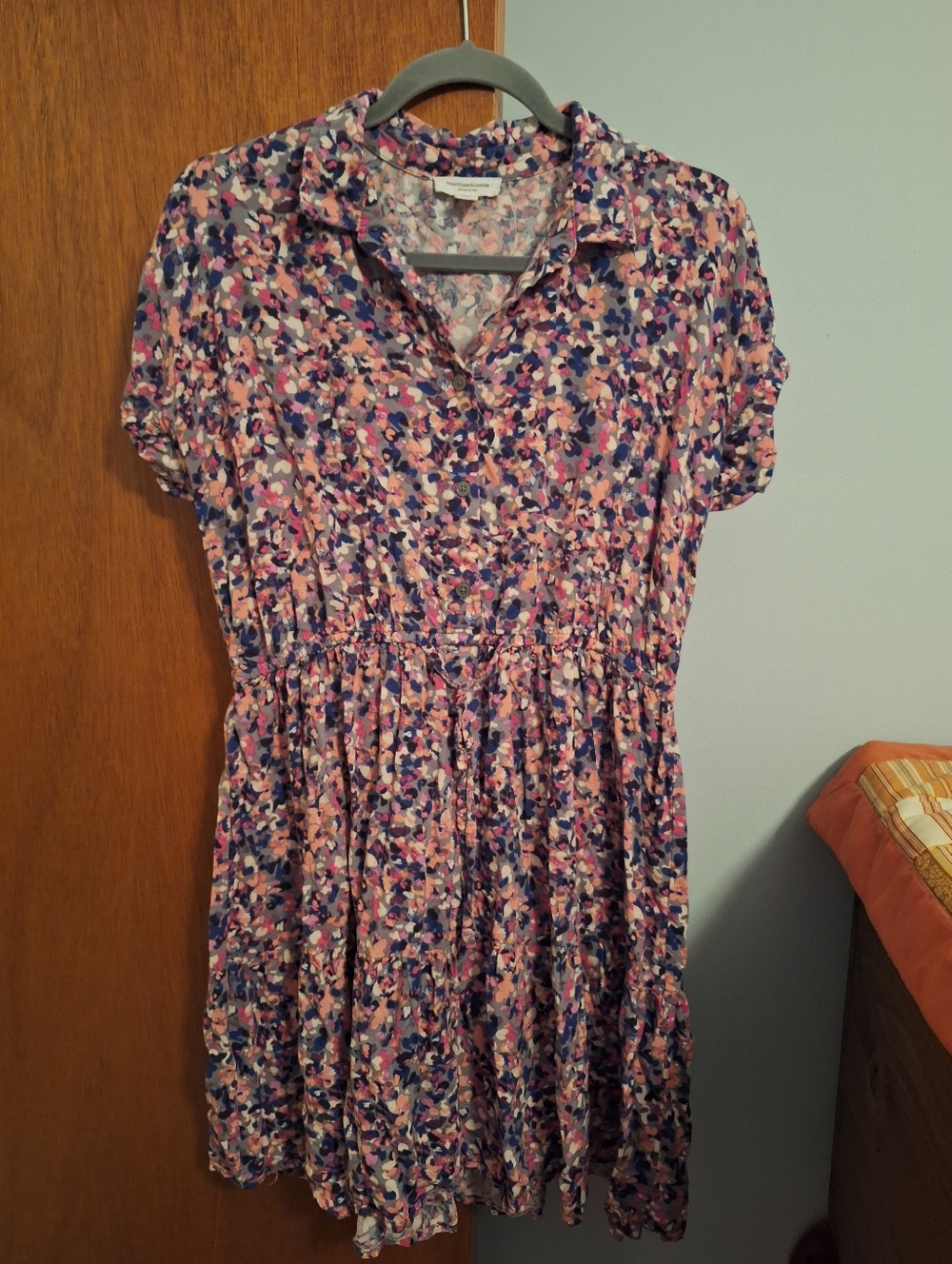 Final Price*beachlunchlounge Floral Print Dress -Pink Blue, Peach Women's Size M